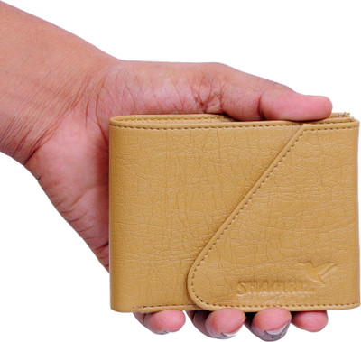 SHAMRIZ Men Evening/Party Beige Artificial Leather Wallet(7 Card Slots)