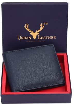 URBAN LEATHER Men Formal Blue Genuine Leather Wallet(8 Card Slots)