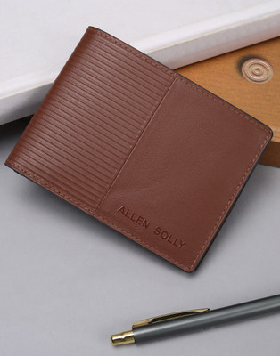 Allen Solly Men Tan Genuine Leather Wallet(8 Card Slots)
