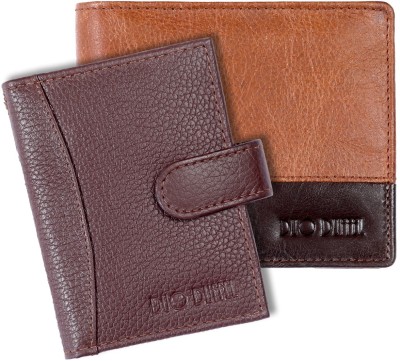 DUO DUFFEL Men & Women Casual, Formal, Trendy Brown Genuine Leather Wallet(20 Card Slots)