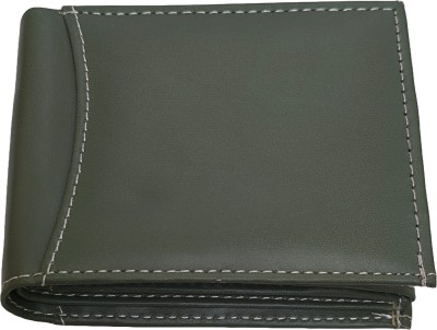 GiftForSpecial Men Green Genuine Leather Wallet(12 Card Slots)