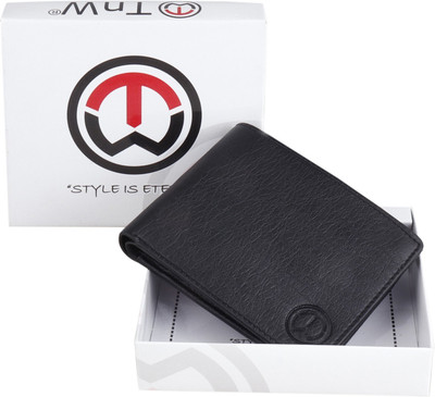 TnW Men Black Artificial Leather Wallet(11 Card Slots)