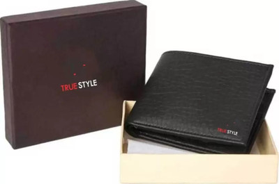 True Style Men Casual Black Jute Wallet(8 Card Slots)