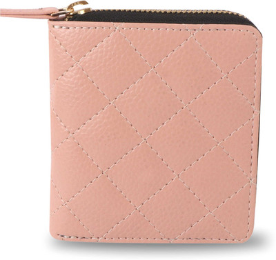 Spyrse Women Casual Pink Artificial Leather Wallet(3 Card Slots)