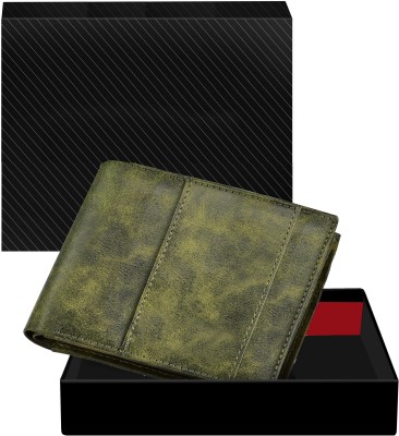 UNIVERSALBOX Men Casual, Evening/Party, Formal Green Artificial Leather Wallet(5 Card Slots)