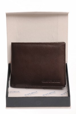 Suave belle Men Formal Brown Genuine Leather Wallet(7 Card Slots)