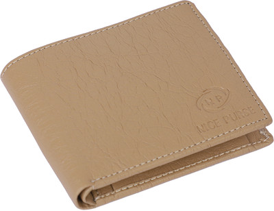 Nice Purse Men Formal Beige Artificial Leather Wallet(3 Card Slots)