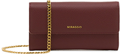 Miraggio Women Evening/Party Maroon Artificial Leather Wallet(3 Card Slots)