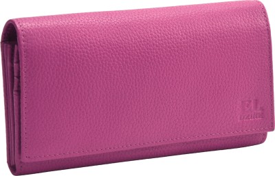 EL DZINE Women Casual, Travel, Formal, Trendy Pink Genuine Leather Wallet(21 Card Slots)