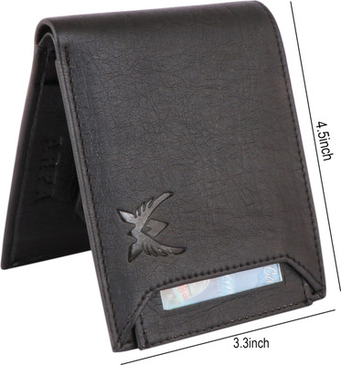 ARFA Men Formal, Formal Black Artificial Leather Wallet(6 Card Slots)