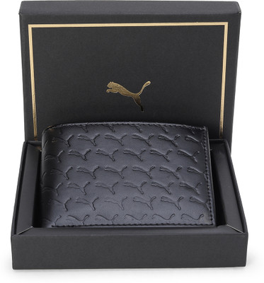 PUMA Men & Women Black Fabric Wallet(4 Card Slots)