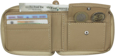 Wildemart Men Casual Beige Artificial Leather Wallet(6 Card Slots)
