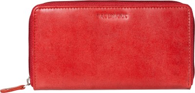 BASEMARK Women Casual, Ethnic, Evening/Party, Formal, Travel, Trendy Red Genuine Leather Wallet(12 Card Slots)