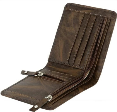 WelcoHab Men Travel, Trendy, Evening/Party, Casual, Formal, Ethnic Brown Artificial Leather Wallet(5 Card Slots)