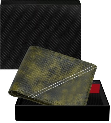wonder digital Men Casual, Evening/Party, Formal Green Artificial Leather Wallet(4 Card Slots)