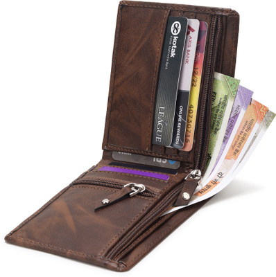 LOISE BORREN Men Formal, Trendy, Travel, Casual Brown Artificial Leather Wallet(6 Card Slots)