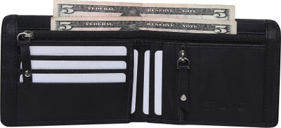 JND Men Casual Black Artificial Leather Wallet(5 Card Slots)