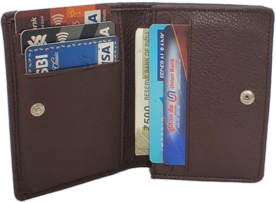 RAGE GAZE 4 Card Holder(Set of 1, Brown)