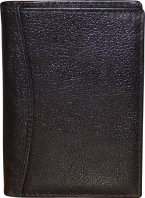 Kan Men Black Genuine Leather Wrist Wallet(12 Card Slots)