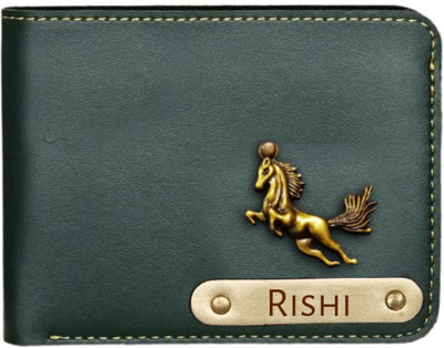 Navya Royal Art Men Casual, Formal, Evening/Party, Formal, Trendy Green Artificial Leather, Genuine Leather Wallet(5 Card Slots)