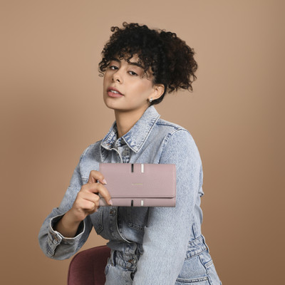 ACCESSORIZE LONDON Women Casual Pink Artificial Leather Wallet(6 Card Slots)