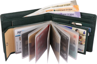 JND Men Casual Black Artificial Leather Wallet(11 Card Slots)