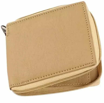 HIFON Men Beige Artificial Leather Wallet(5 Card Slots)
