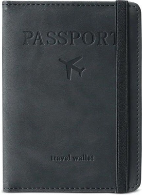 ZULAT Men & Women Casual Black Genuine Leather Document Holder(8 Card Slots)