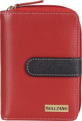 BULLZANO Women Formal, Casual, Trendy Red Genuine Leather Wallet(20 Card Slots)