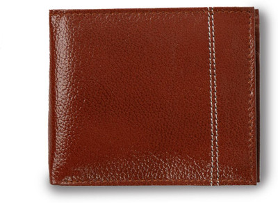 Rich Born Men Formal Tan Genuine Leather Wallet(8 Card Slots)