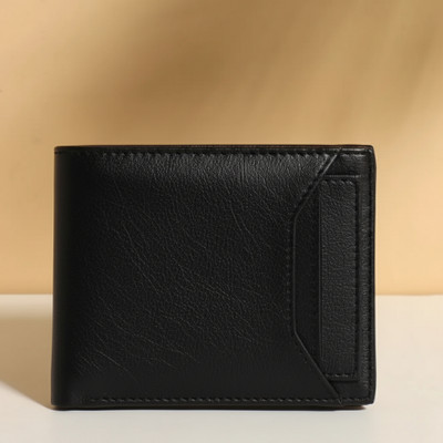 Fabacle Men Trendy, Casual Black Artificial Leather Wallet(5 Card Slots)