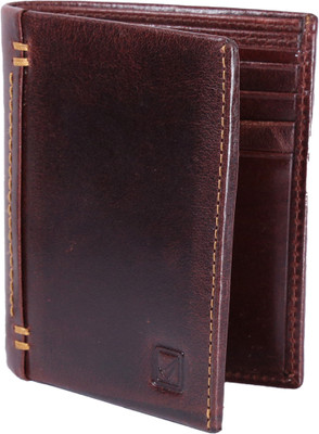 Style 98 Men Brown Genuine Leather Wallet(4 Card Slots)