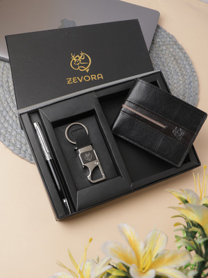 ZEVORA Men Casual, Formal Black Genuine Leather Wallet(4 Card Slots)