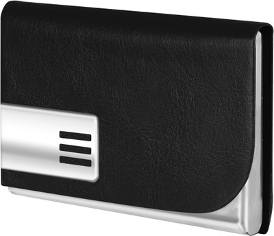 PARTH ENTERPRISE Men & Women Casual Black Artificial Leather Card Holder(10 Card Slots)