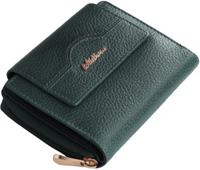 WILDHORN Women Casual Green Genuine Leather Wallet(19 Card Slots)