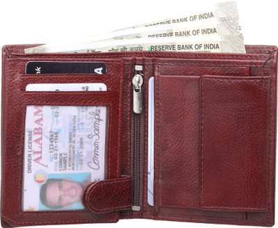 GH Men Formal, Travel Brown Genuine Leather Wallet(10 Card Slots)