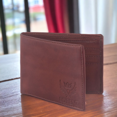 LORENZ Men Casual Brown Artificial Leather Wallet(8 Card Slots)