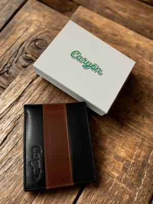 eLeathers Men Casual, Ethnic, Evening/Party, Formal, Travel, Trendy Black Genuine Leather Wallet(6 Card Slots)