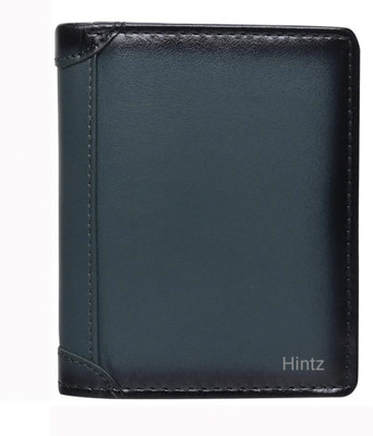 Hintz Men Casual Green Genuine Leather Wallet(9 Card Slots)