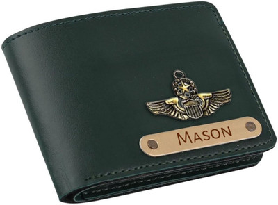 Navya Royal Art Men Casual, Formal, Evening/Party, Formal, Trendy Green Artificial Leather, Genuine Leather Wallet(5 Card Slots)