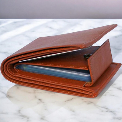 Kastner Men Formal Tan Artificial Leather Wallet(4 Card Slots)