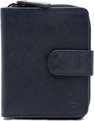 LOUIS STITCH Men & Women Casual Blue Genuine Leather Wallet(9 Card Slots)