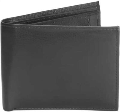 U.S Fashion Men Black Genuine Leather Wallet(3 Card Slots)