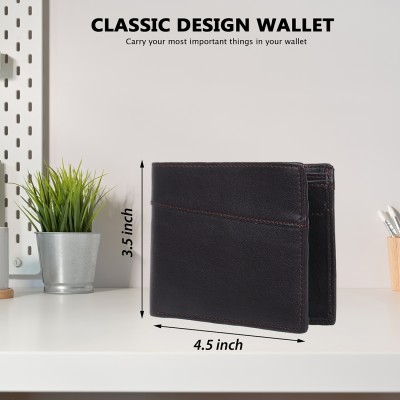 LOOPA Men Casual, Formal Black Artificial Leather Wallet(4 Card Slots)