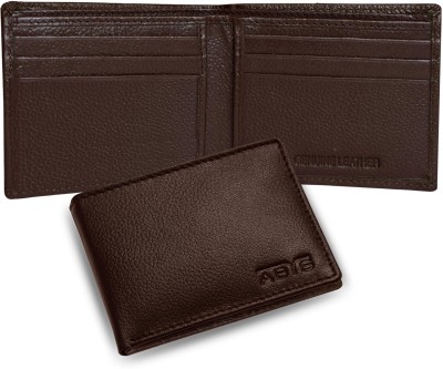 ABYS Men Casual, Formal, Evening/Party, Ethnic, Travel, Trendy Brown Genuine Leather Money Clip(8 Card Slots)