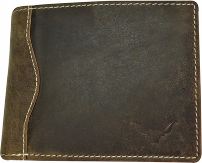 cadrohides Men Casual Green Genuine Leather Wallet(4 Card Slots)