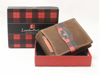 modix Men Brown Genuine Leather Wallet(10 Card Slots)