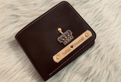 Navya Royal Art Men Casual, Formal, Evening/Party, Formal, Trendy Brown Artificial Leather, Genuine Leather Wallet(5 Card Slots)