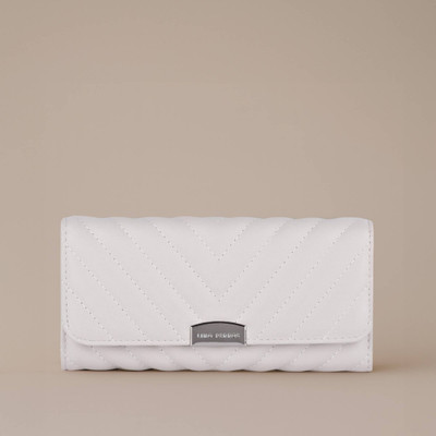 LINO PERROS Women Casual White Artificial Leather Wallet(6 Card Slots)