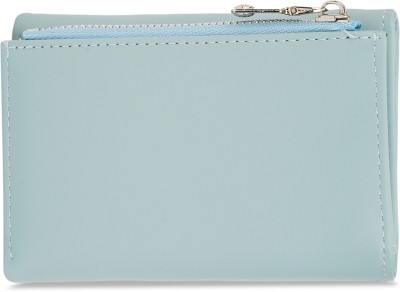 Globus Women Casual Blue Artificial Leather Wallet(2 Card Slots)